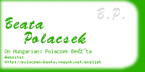 beata polacsek business card